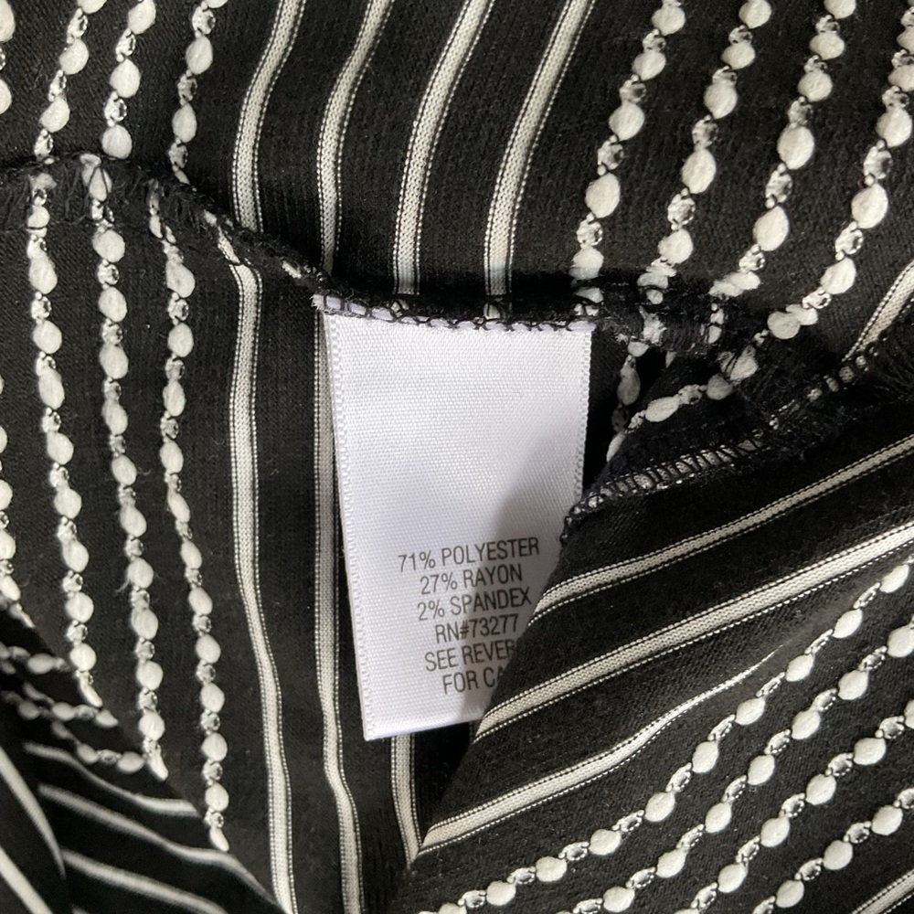dana Bachman Jacket Top Black Stripes Polka Dot Preppy Business Academia consign - Picture 4 of 5
